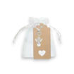 Picture of ANGEL GLASS KEYCHAIN WITH ORGANZA BAG AND TAG